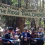 The crowd was rarin' to get that ribbon cut and try out the trail.