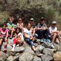 A charming group of young German tourists pose on the Rogue Valley Trail. Eric Johnson photo.