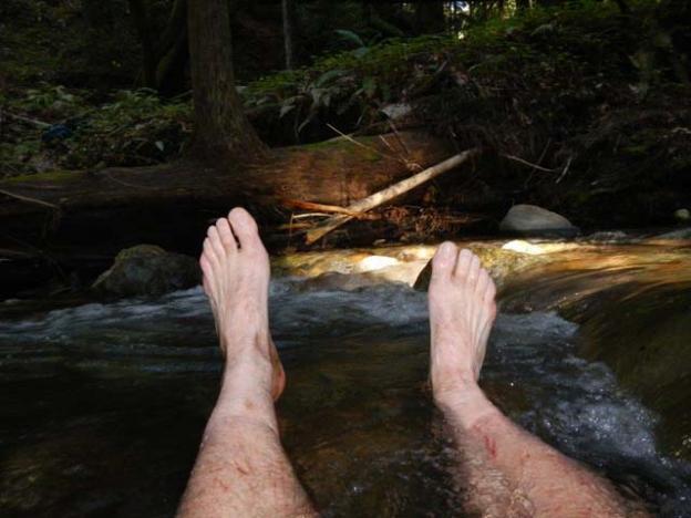 Baptism in the South Fork of the Little Sur River.