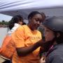 Carefully fitted free helmets were distributed to hundreds of kids.
