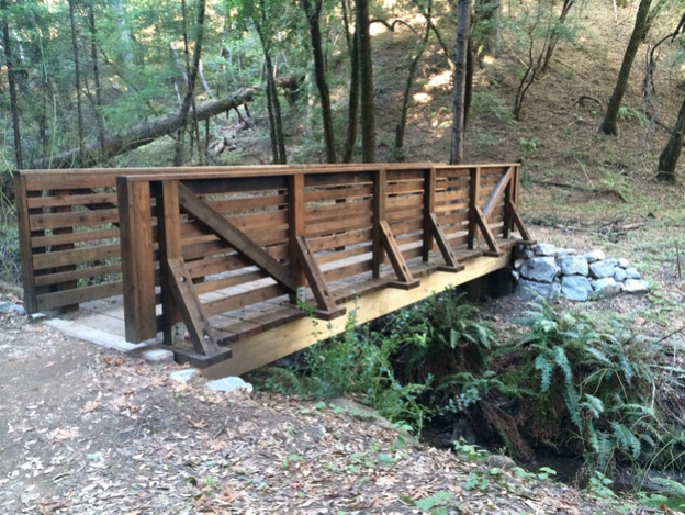 Peters Creek Bridge at the beginning of Peters Creek Trail.