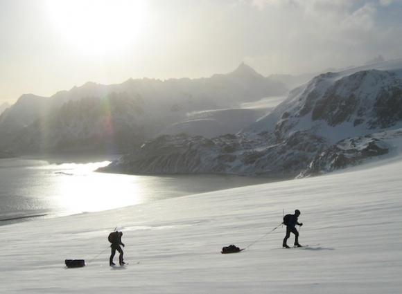 A Shackleton trek crossing South Georgia. Photo by Steve Thompson.